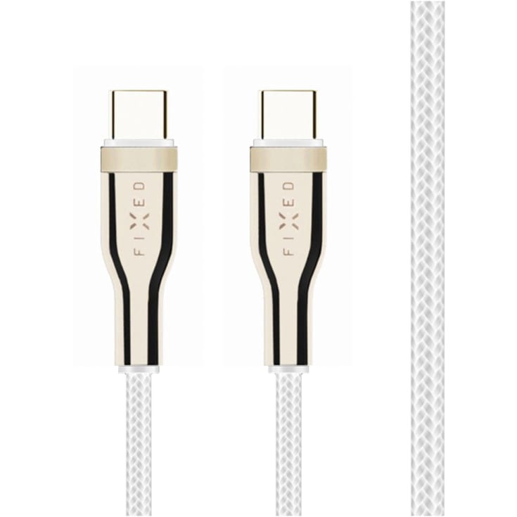 Premium 100W USB-C/C flettet kabel 2M, hvid