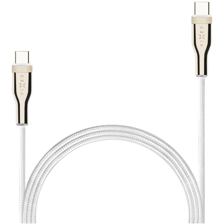 Premium 100W USB-C/C flettet kabel 2M, hvid
