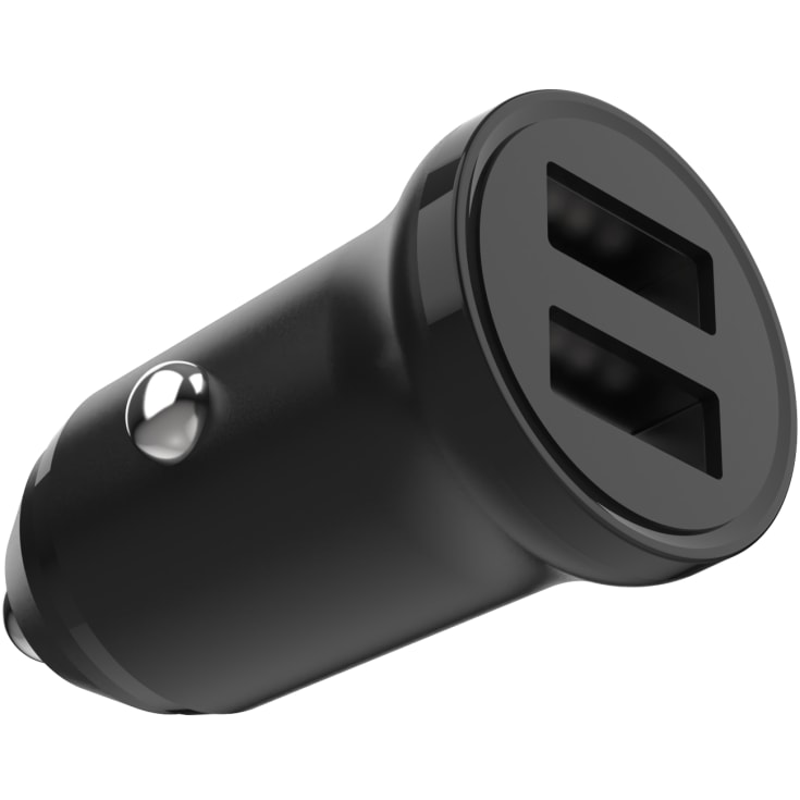 Fixed Mini biloplader, 2xUSB-A, sort