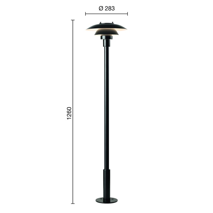 Louis Poulsen PH 3-2½ pullert, 126 cm