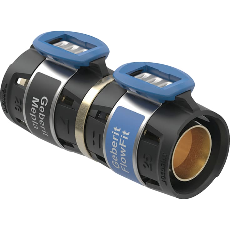 FLOWFIT overgang 32x32mm t/MEPLA blyfri siliciumbronze sort