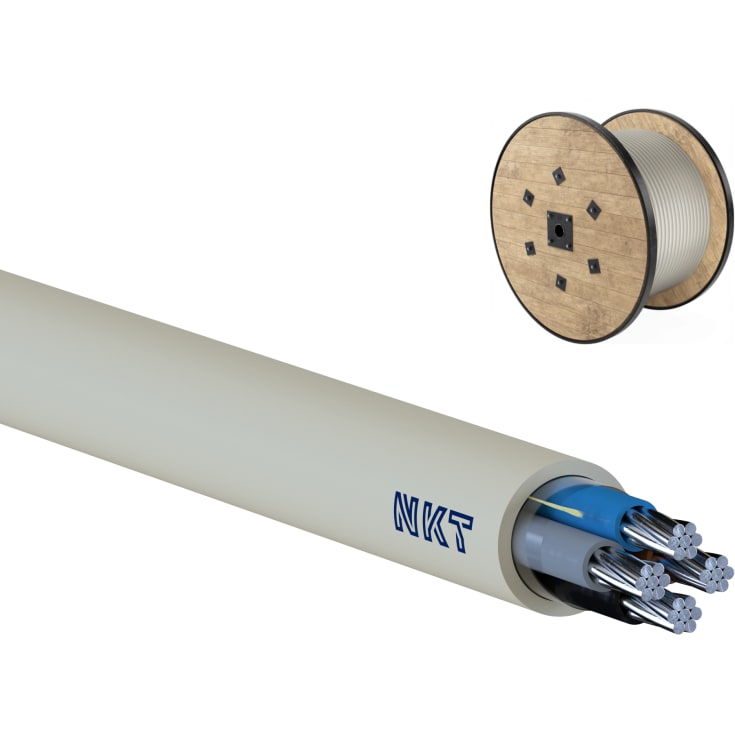 Kabel NOIK-AL/AXQ 90° 4X25 Dca, Lysegrå, afmåles