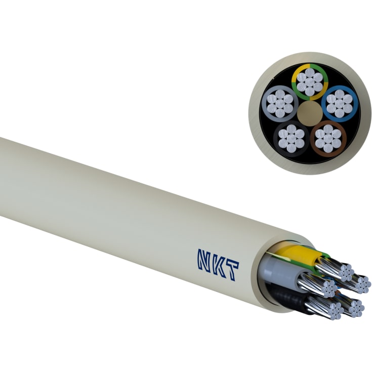 Kabel NOIK-AL/AXQ 90° 5G16 Dca, Lysegrå, afmåles