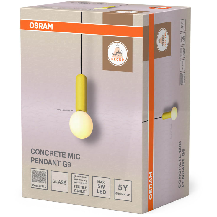 Osram Decor Concrete Mic pendel, gul