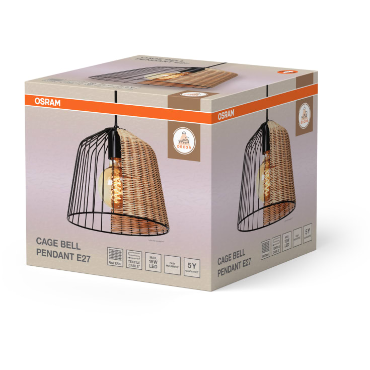 OSRAM DECOR Cage bell Pendant 1XE27 sort