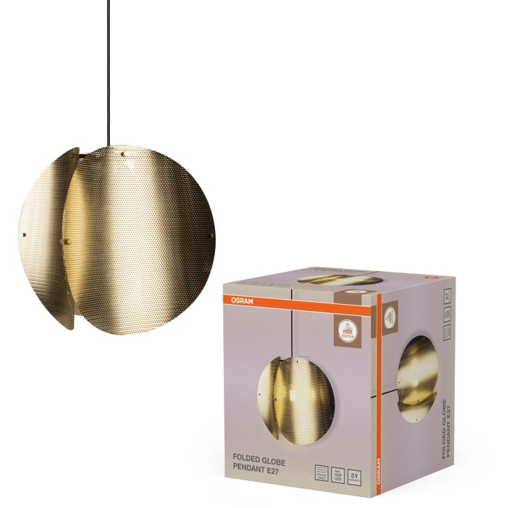 OSRAM DECOR Folded Globe Pendant E27 guld
