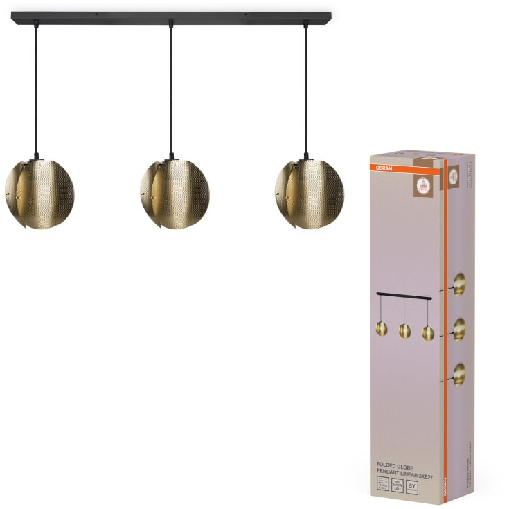OSRAM DECOR Folded Globe Pendant Linear 3XE27