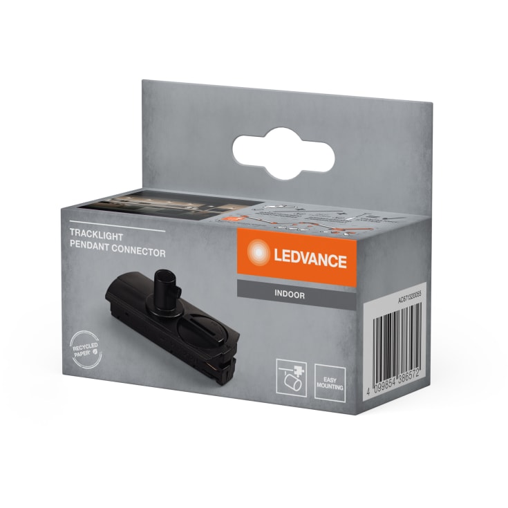 Osram Tracklight 1F pendeladapter, sort