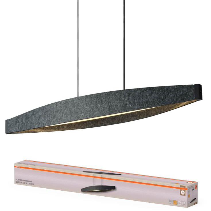OSRAM DECOR Flat Felt Pendant 23W/830 mørkegrå