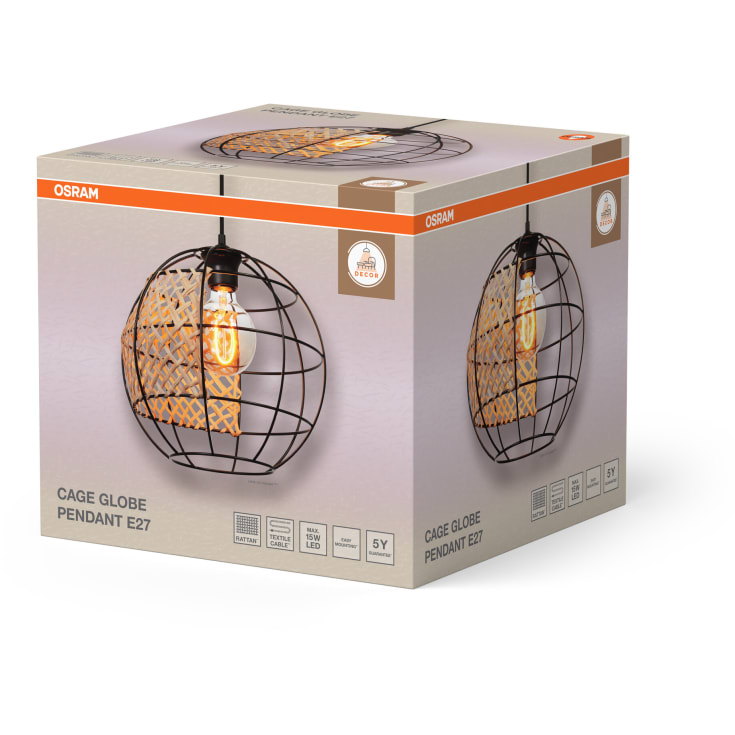 OSRAM DECOR Cage globe Pendant 1XE27 sort