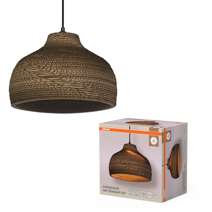 OSRAM DECOR Cardboard Hat Pendant 1XE27 brun
