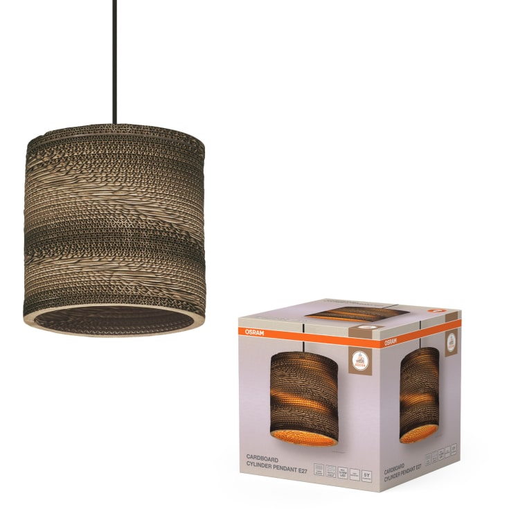 OSRAM DECOR Cardboard Cylinder Pendant 1XE27 brun