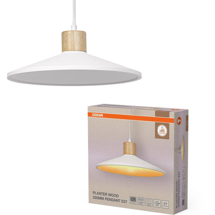 Osram Decor PlasterWood pendel, Ø32 cm