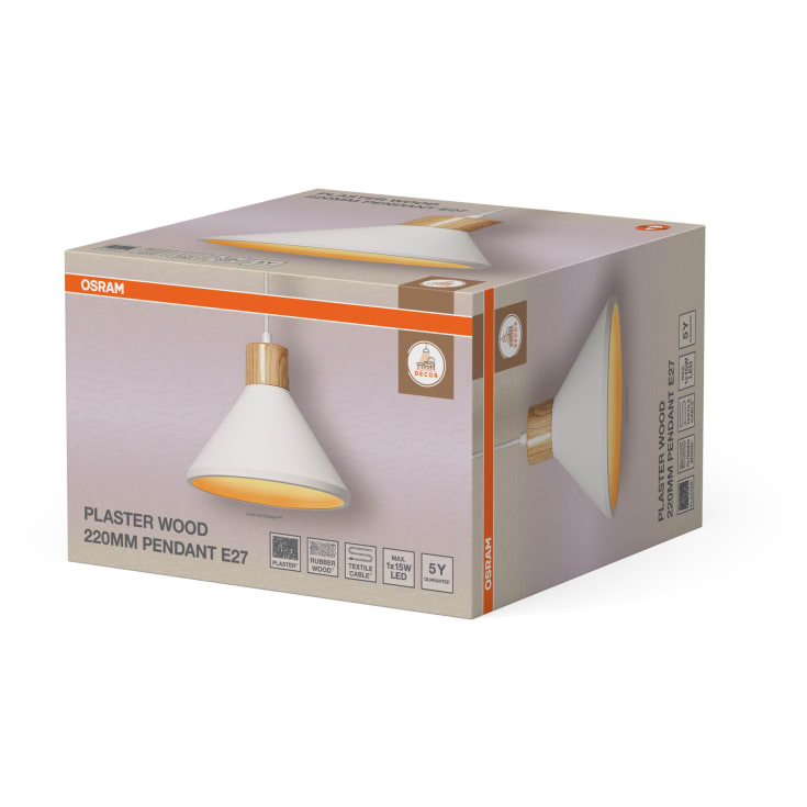 Osram Decor PlasterWood pendel, Ø22 cm
