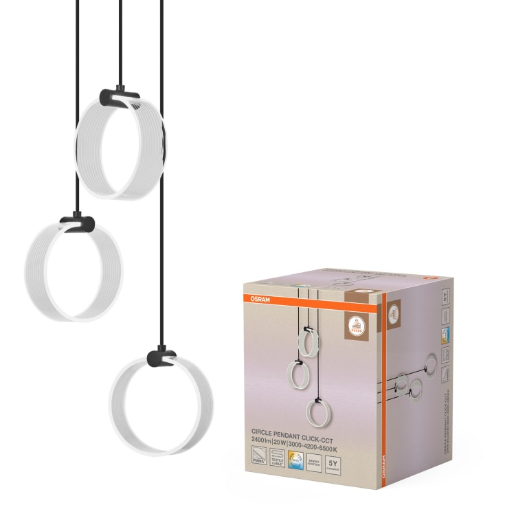 OSRAM DECOR Circle Pendant rund Click CCT 2400lm 3X5W transp