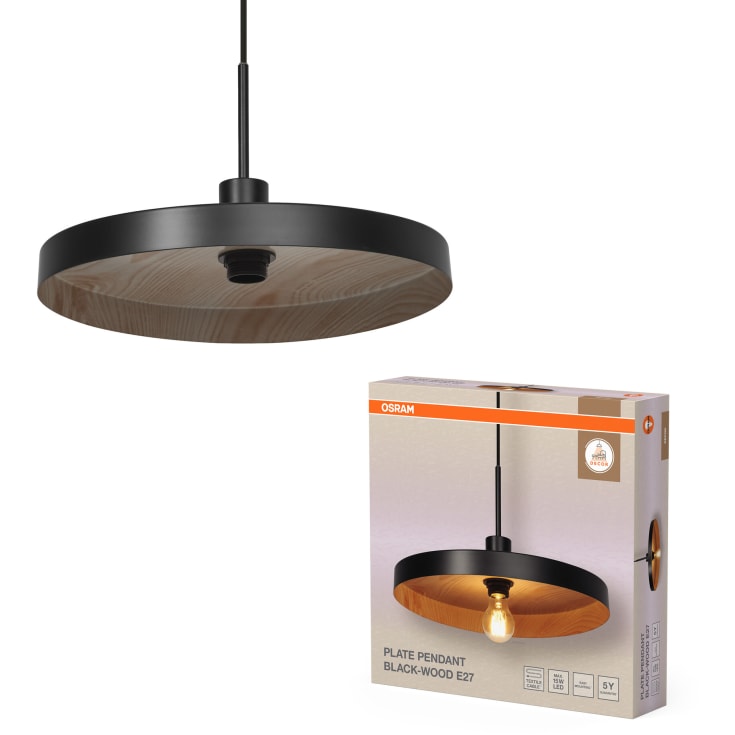 Osram Decor Plate pendellampa, trä