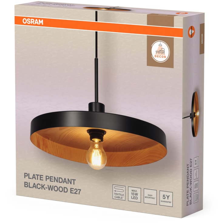 Osram Decor Plate pendel, træ
