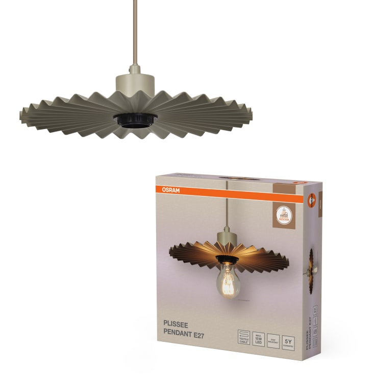 Osram Decor Plissee pendellampa, beige