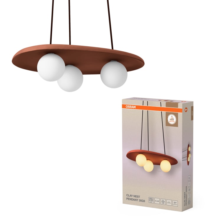OSRAM DECOR Clay Nest Pendant 3XG9 brun