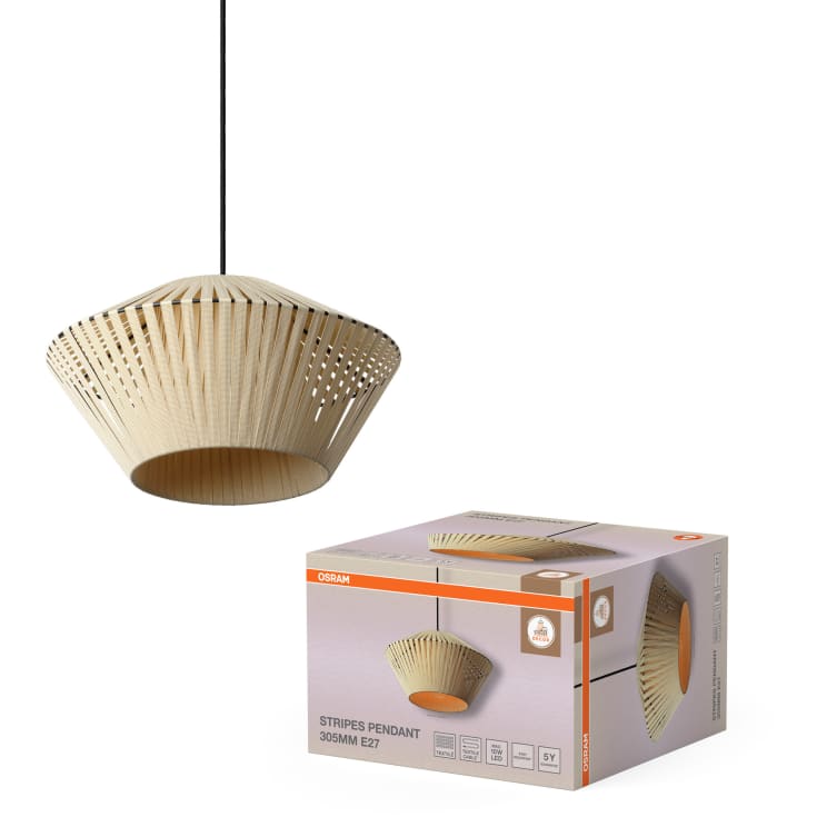 Osram Decor Stripes pendellampe, beige, Ø30 cm