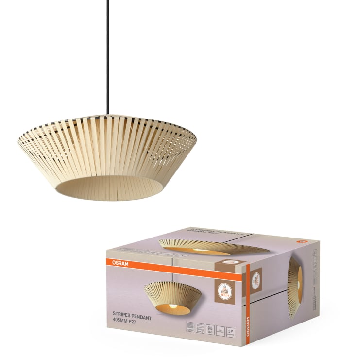 Osram Decor Stripes pendellampe, beige, Ø40 cm