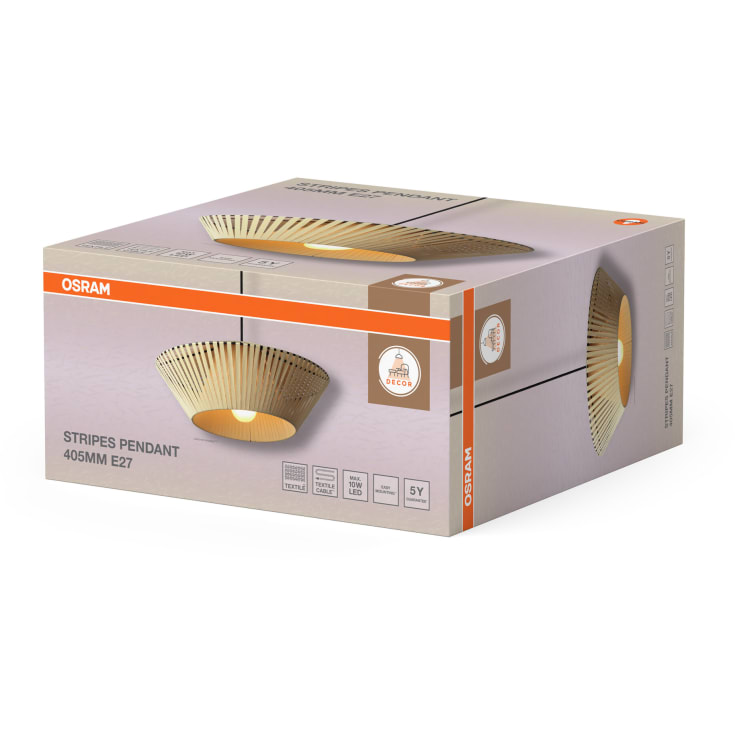 Osram Decor Stripes pendellampe, beige, Ø40 cm