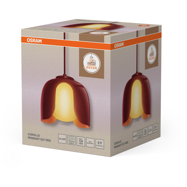 Osram Decor Corolle pendel, rød