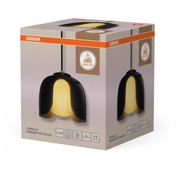 Osram Decor Corolle pendellampe, sort