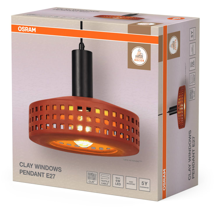 OSRAM DECOR Clay Windows Pendant 1XE27