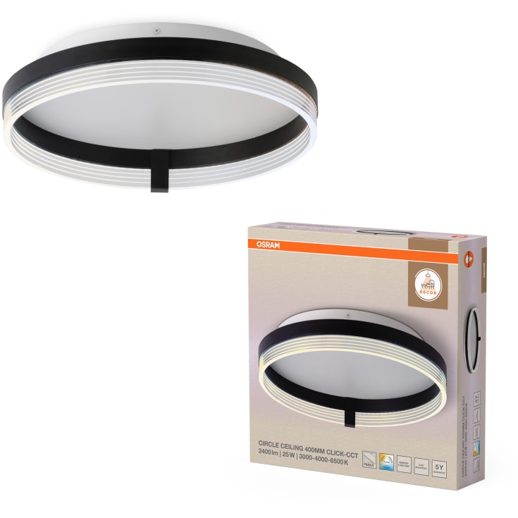 OSRAM DECOR Circle Ceiling 400mm 2400lm 25W/830 sort