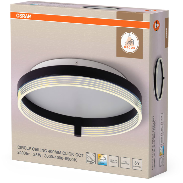 OSRAM DECOR Circle Ceiling 400mm 2400lm 25W/830 sort