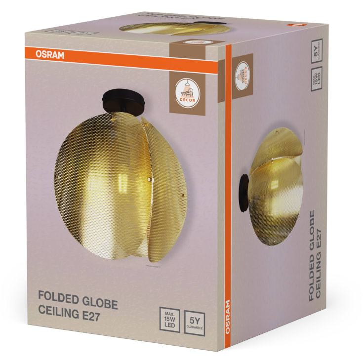 OSRAM DECOR Folded Globe Ceiling E27 guld