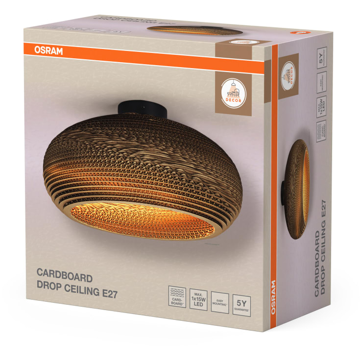 OSRAM DECOR Cardboard Drop Ceiling 1XE27 brun