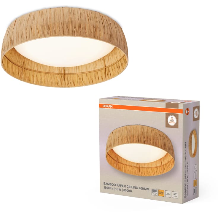 Osram Decor Bamboo Paper loftlampe, Ø40 cm