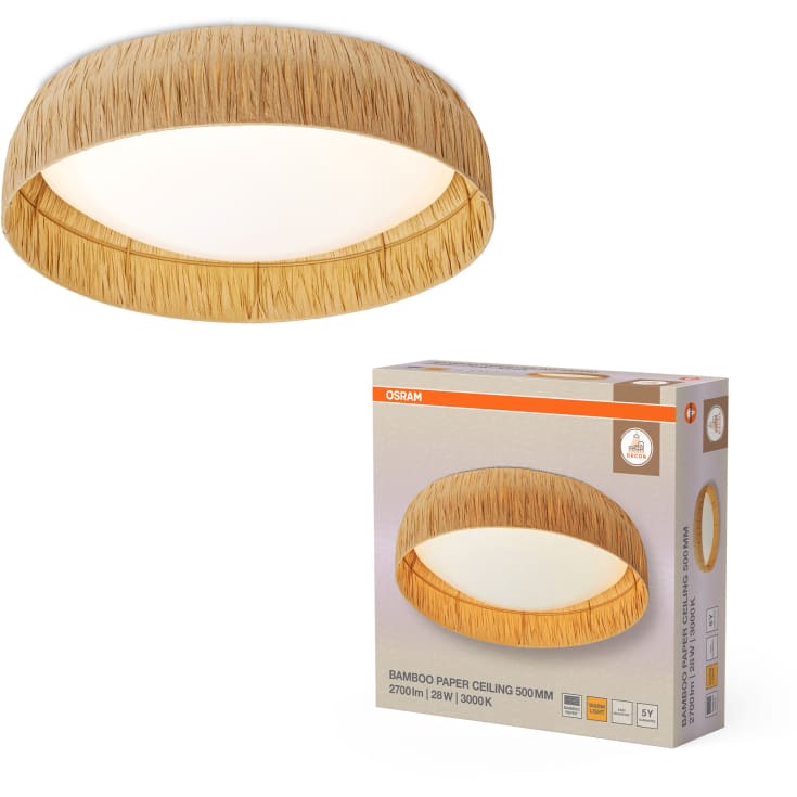 Osram Decor Bamboo Paper loftlampe, Ø50 cm
