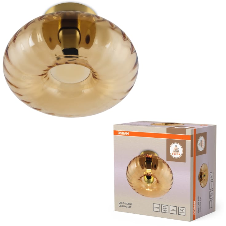 Osram Decor Gold loft- & væglampe, ravfarvet