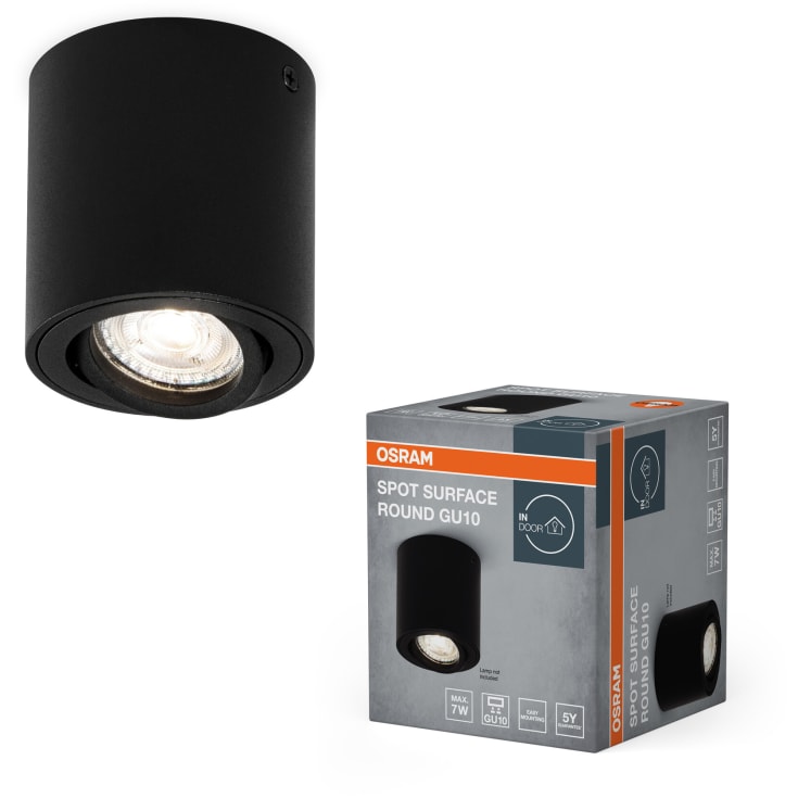 Osram Spot Surface Round utanpåliggande spotlight, svart