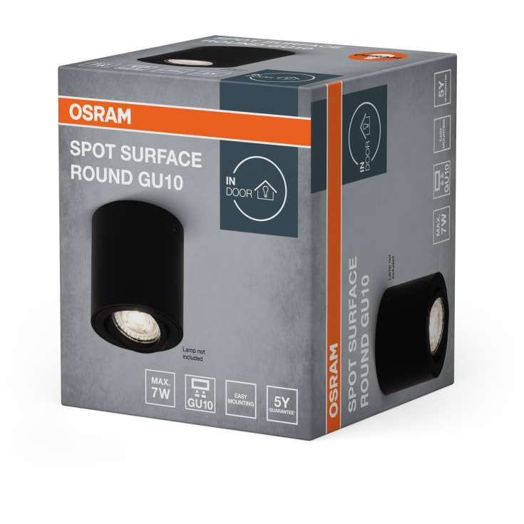 Osram Spot Surface Round utanpåliggande spotlight, svart