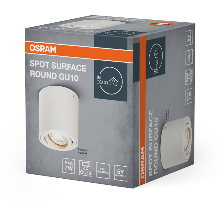Osram Spot Surface Round utanpåliggande spotlight, vit