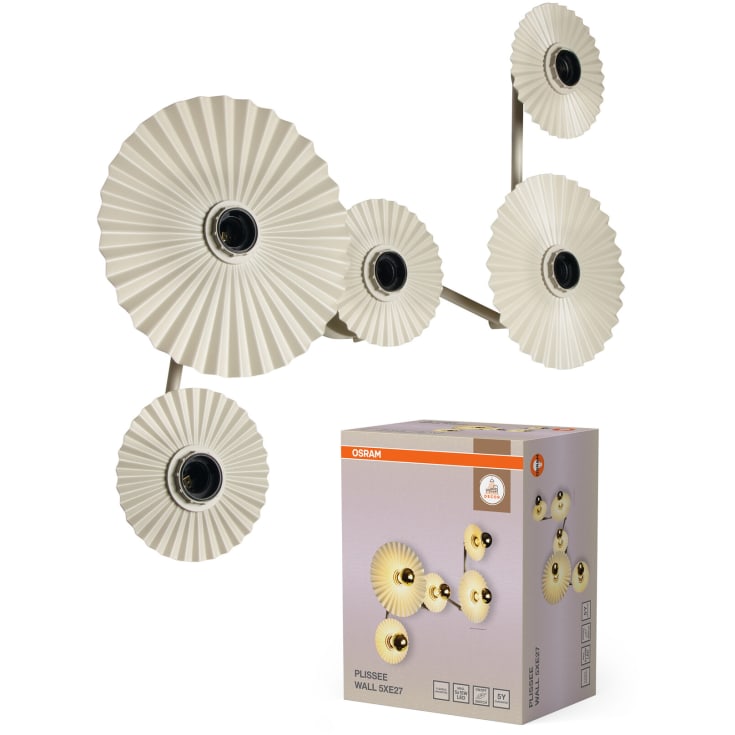 Osram Decor Plissee væglampe, beige