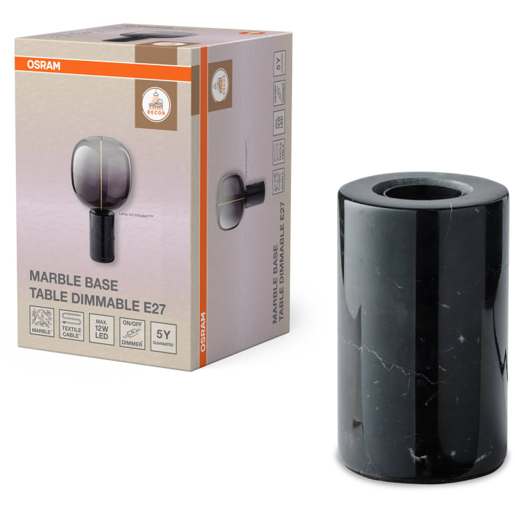 Osram Decor Marble bordslampfot, svart