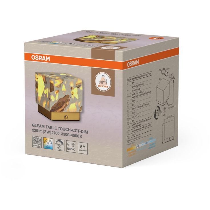 Osram Decor Gleam oppladbar bordlampe