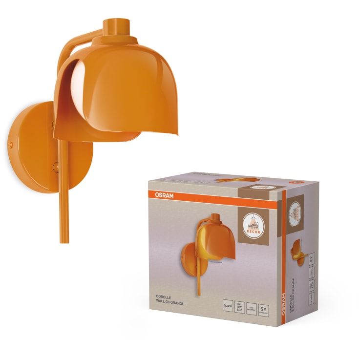 Osram Decor Corolle væglampe, orange