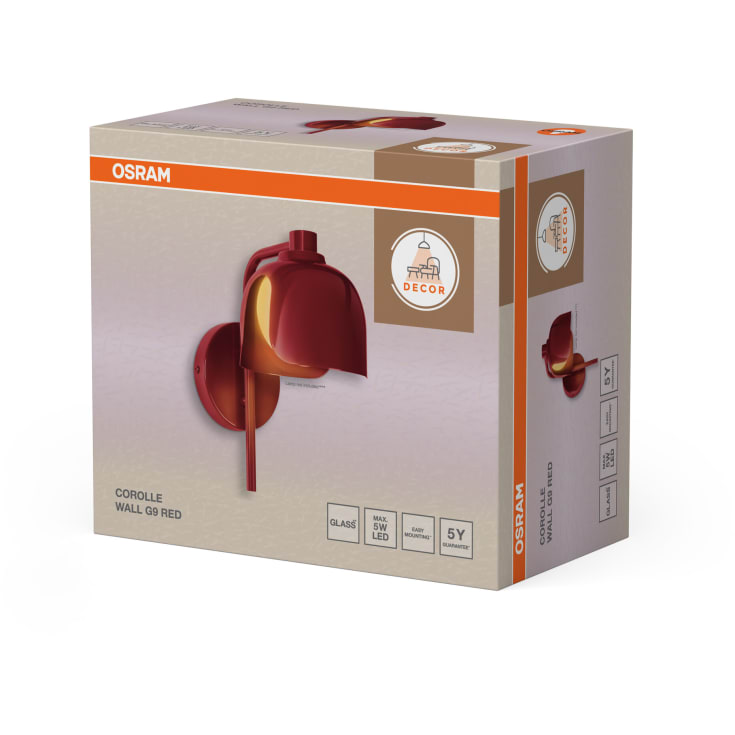 Osram Decor Corolle vegglampe, rød