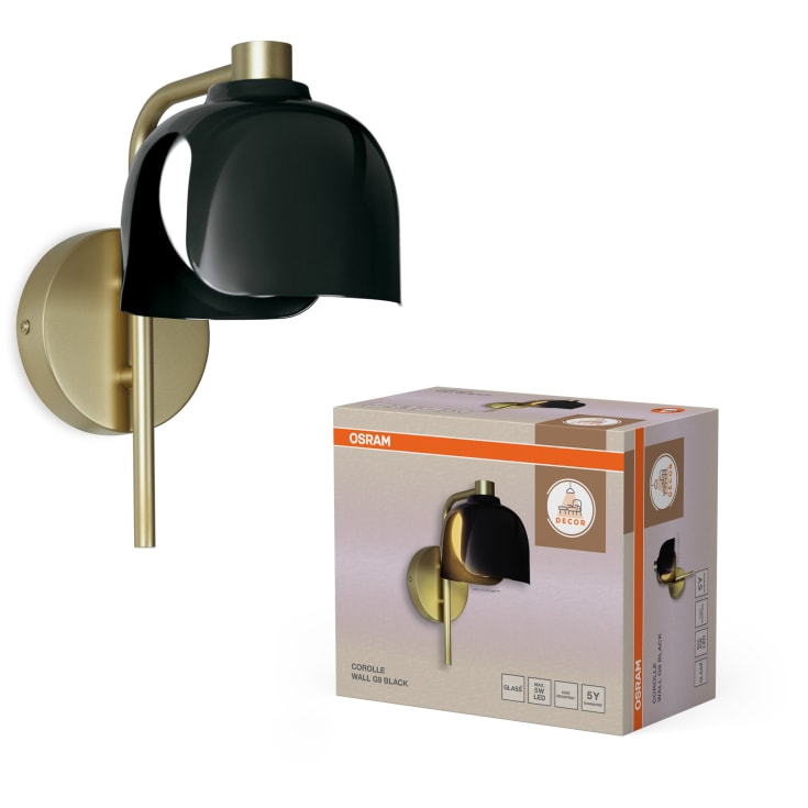 Osram Decor Corolle vegglampe, sort