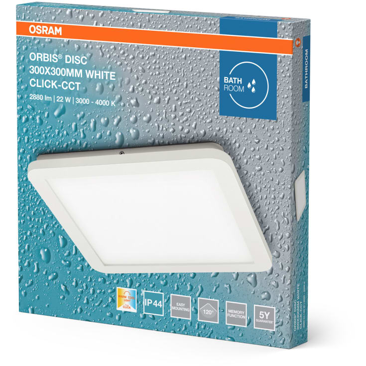 Osram Orbis Disc plafond, 3000–4000K, 22W, vit