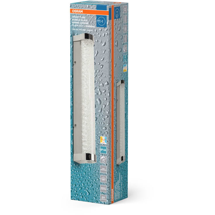 Osram Orbis Tube Bubble spejllampe, 40 cm, krom