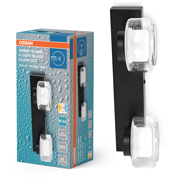 Osram Orbis Flame speillampe, 3000–4000K, sort, 30 cm