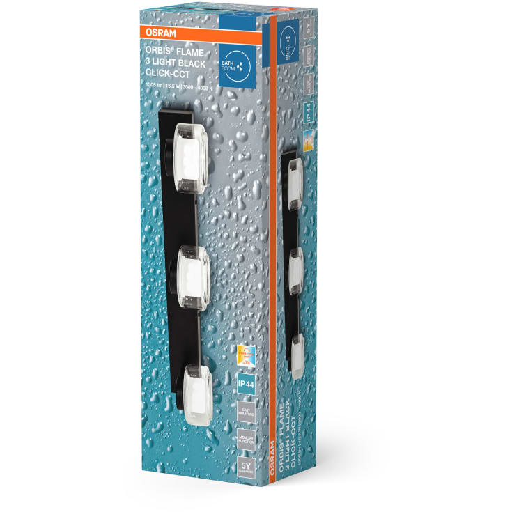 Osram Orbis Flame spegellampa, 3000–4000K, svart, 50 cm