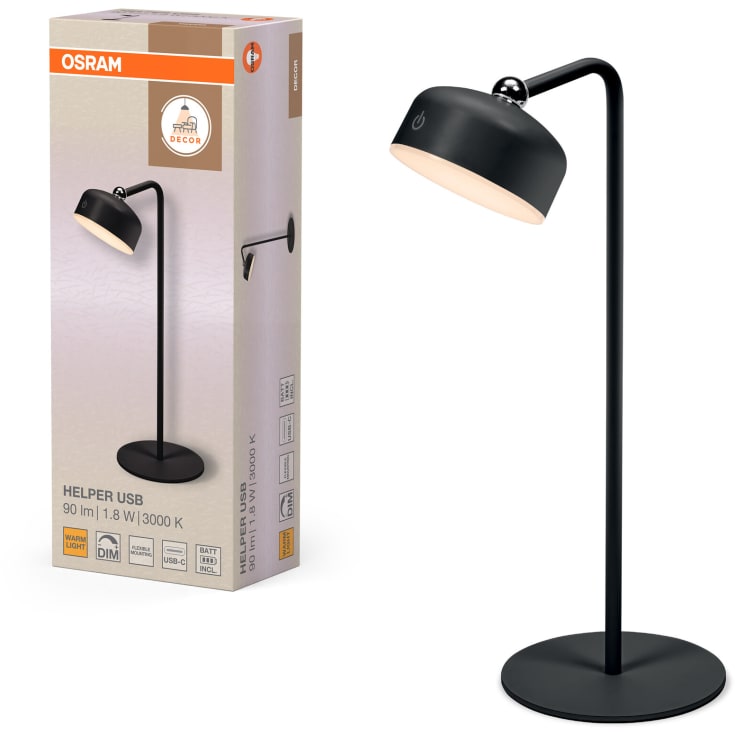 Osram Decor Help klemmelampe, sort